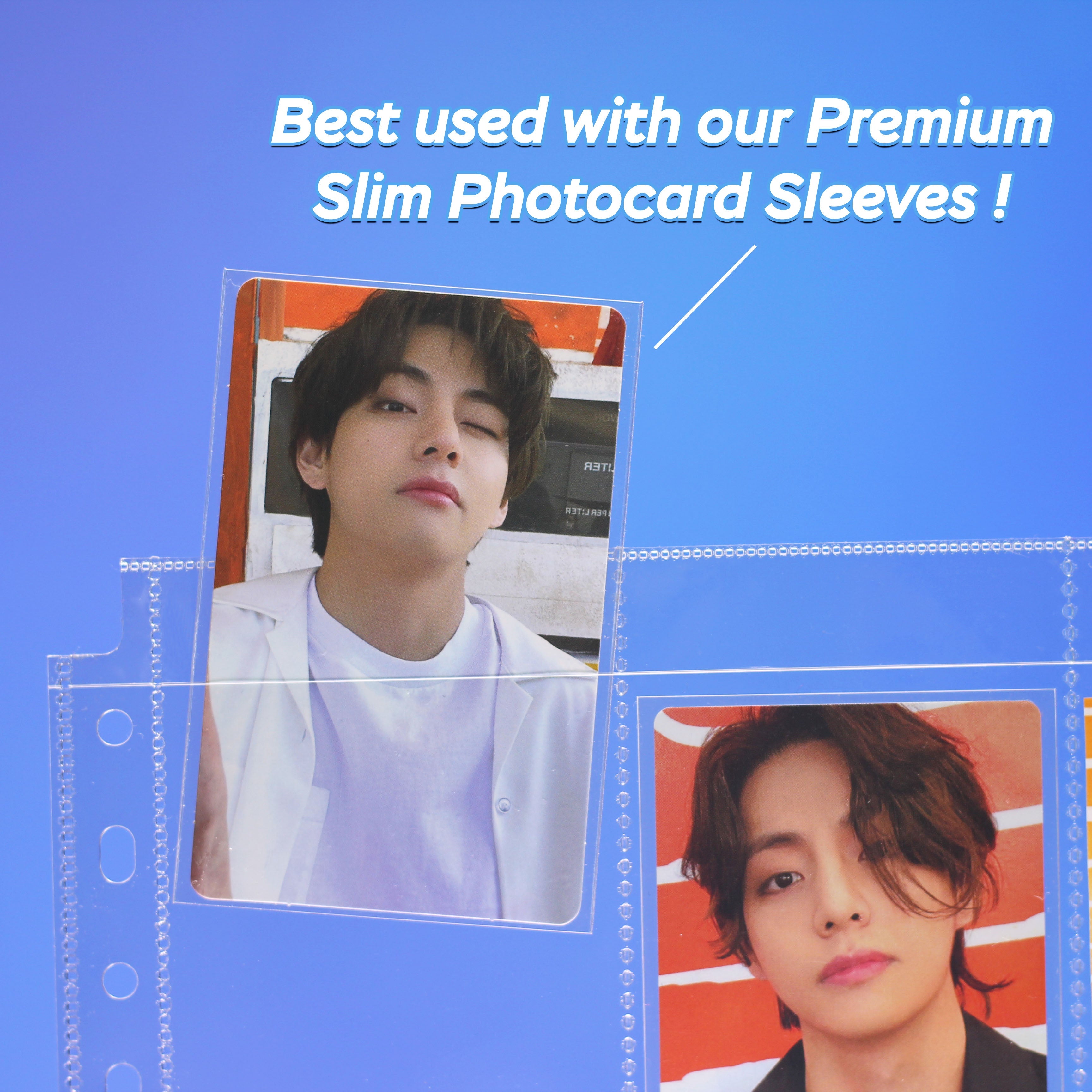 myCOLLECTION Custom A5 pages - 4-Pocket - Slim Photocard Pages - Prism Platinum US