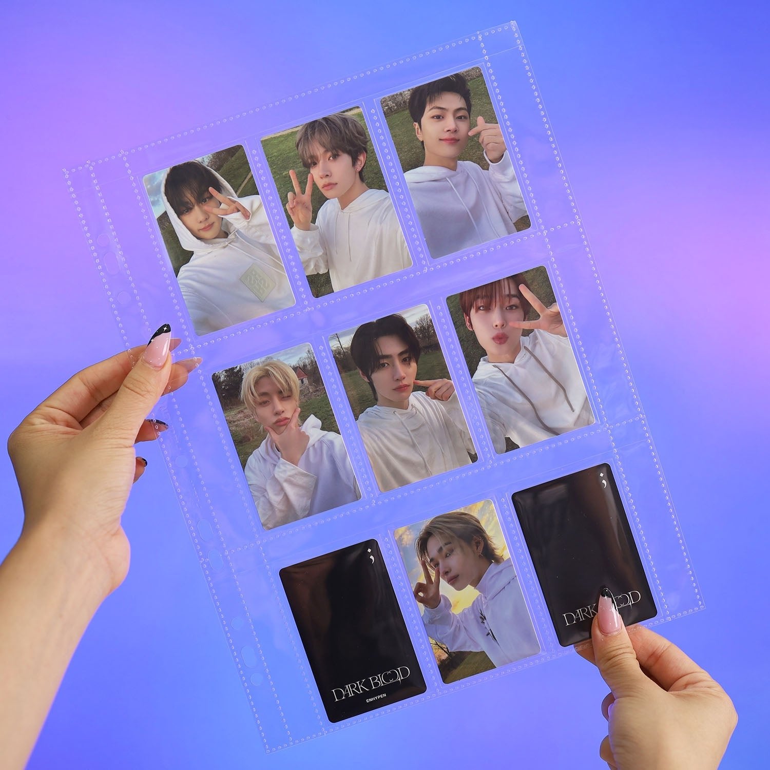 [PRE-ORDER] Custom A4 9-Pocket Pages – V1 – K-Pop Slim Fit - Prism Platinum US