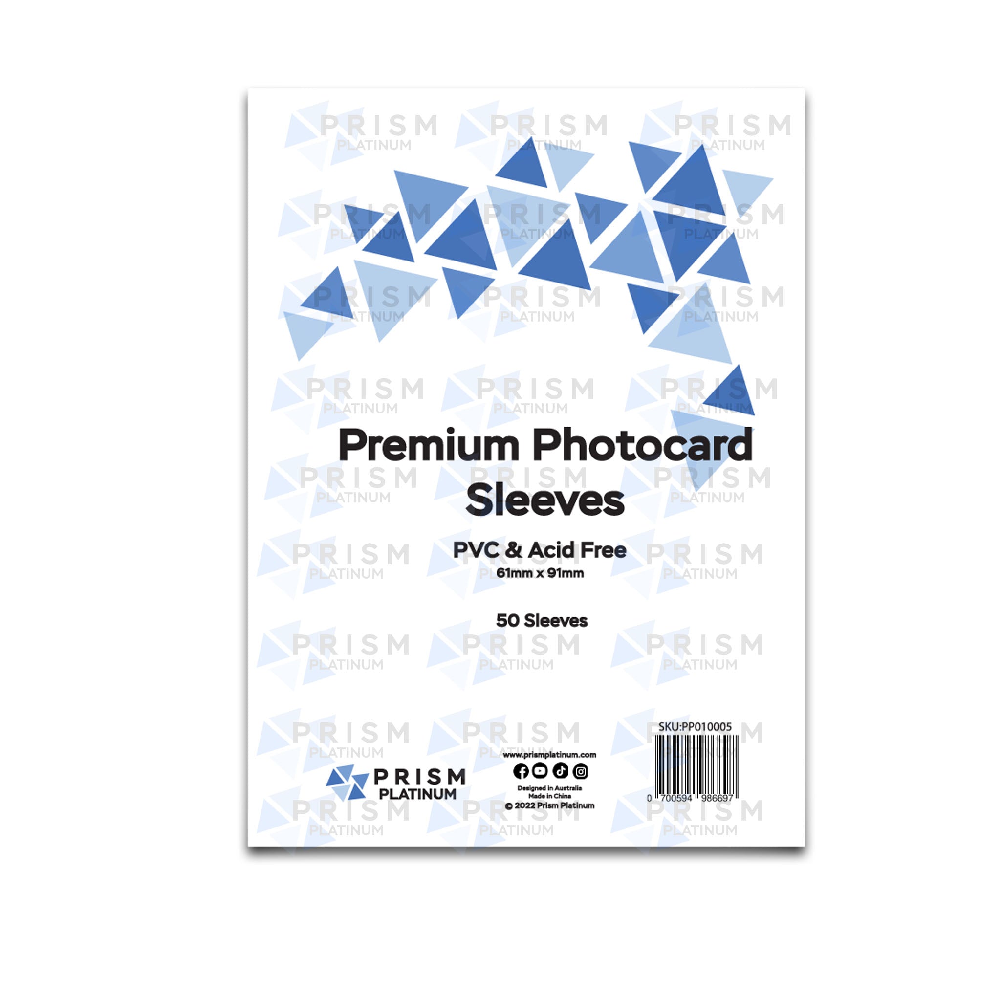 Premium Clear Photocard Toploader - Large Size - Prism Platinum