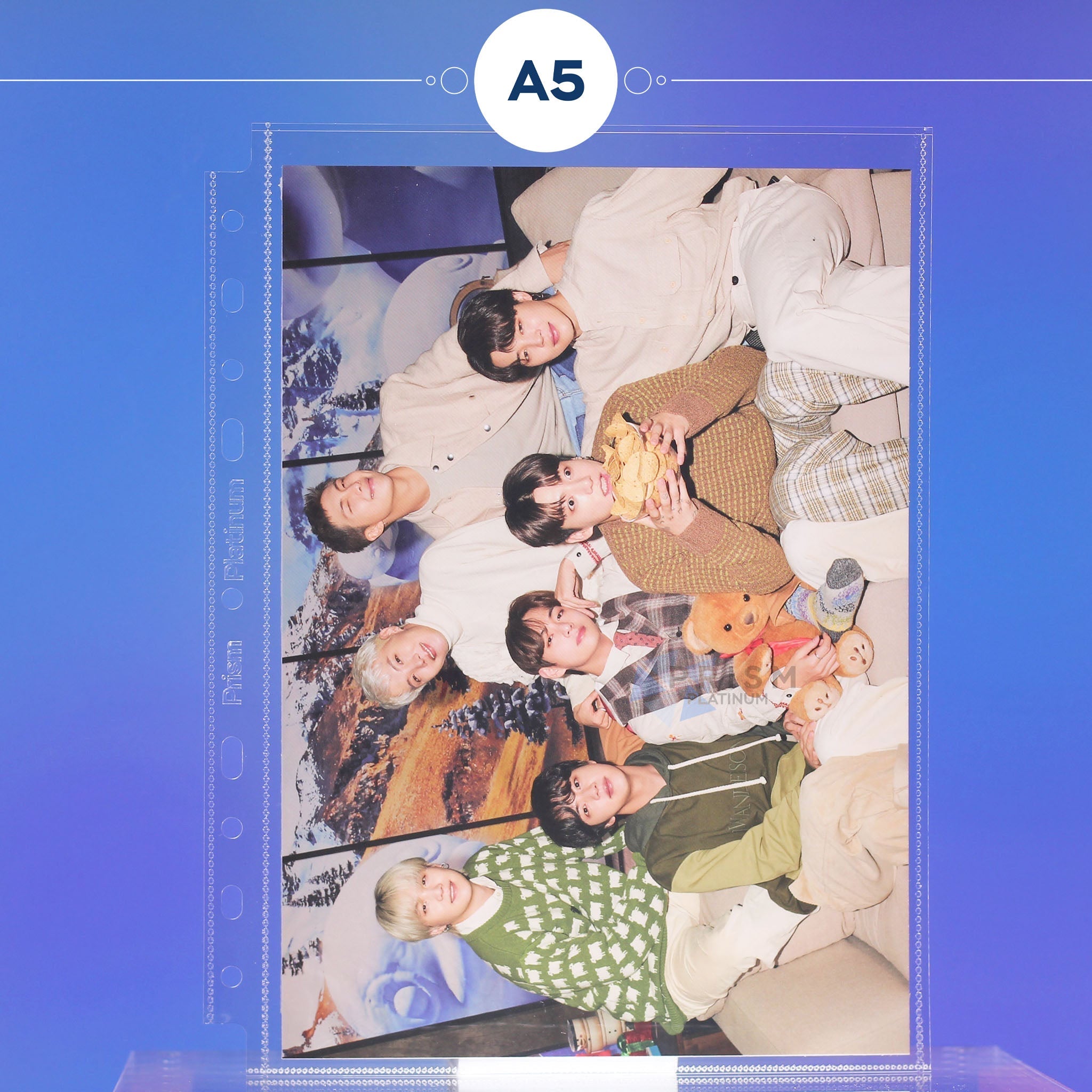 Premium Custom A5 pages - 1-Pocket - Full Photo - Prism Platinum US