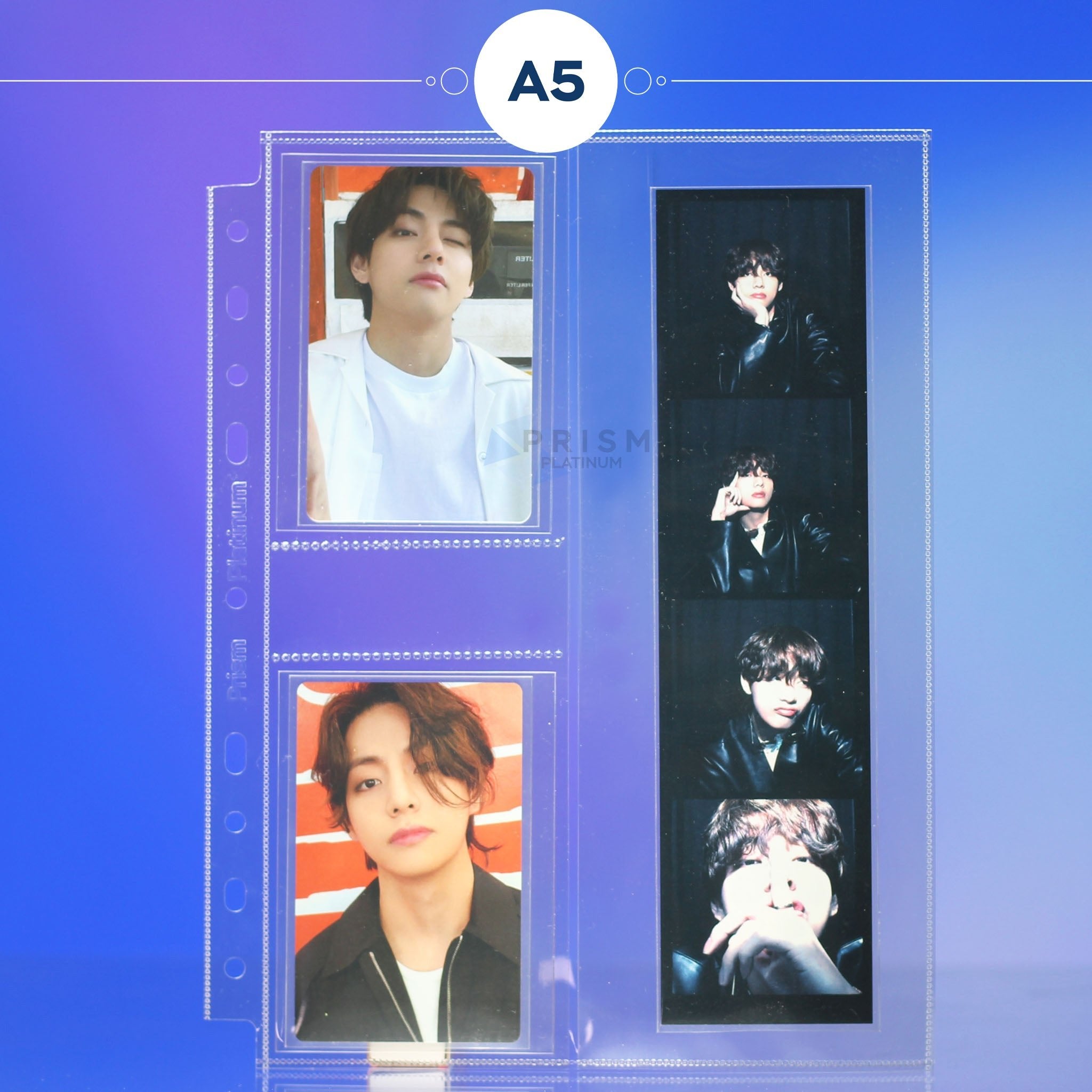 Premium Custom A5 pages - 3-Pocket - Type B - Photocard and Filmstrip - Prism Platinum US