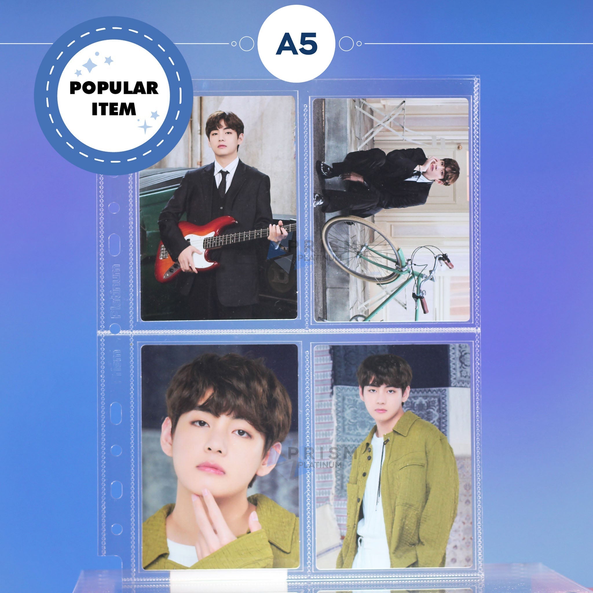 Premium Custom A5 pages - 4-Pocket - Mini Tour - Prism Platinum US